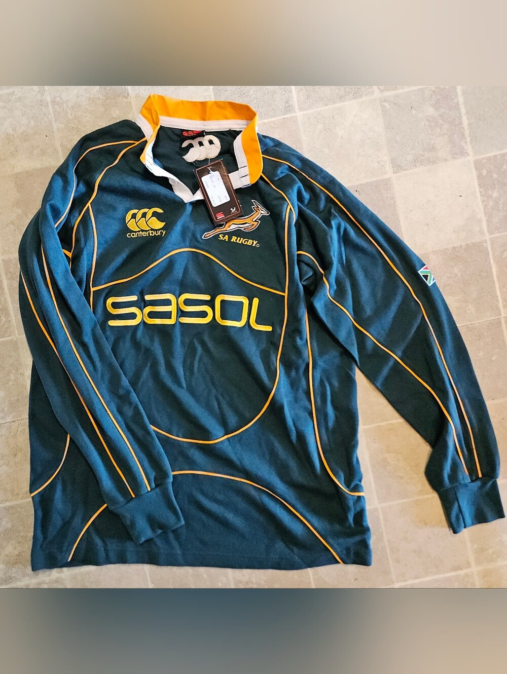 Vintage 2007/2008 Canterbury South Africa Springboks Long-sleeve Rugby Jersey M